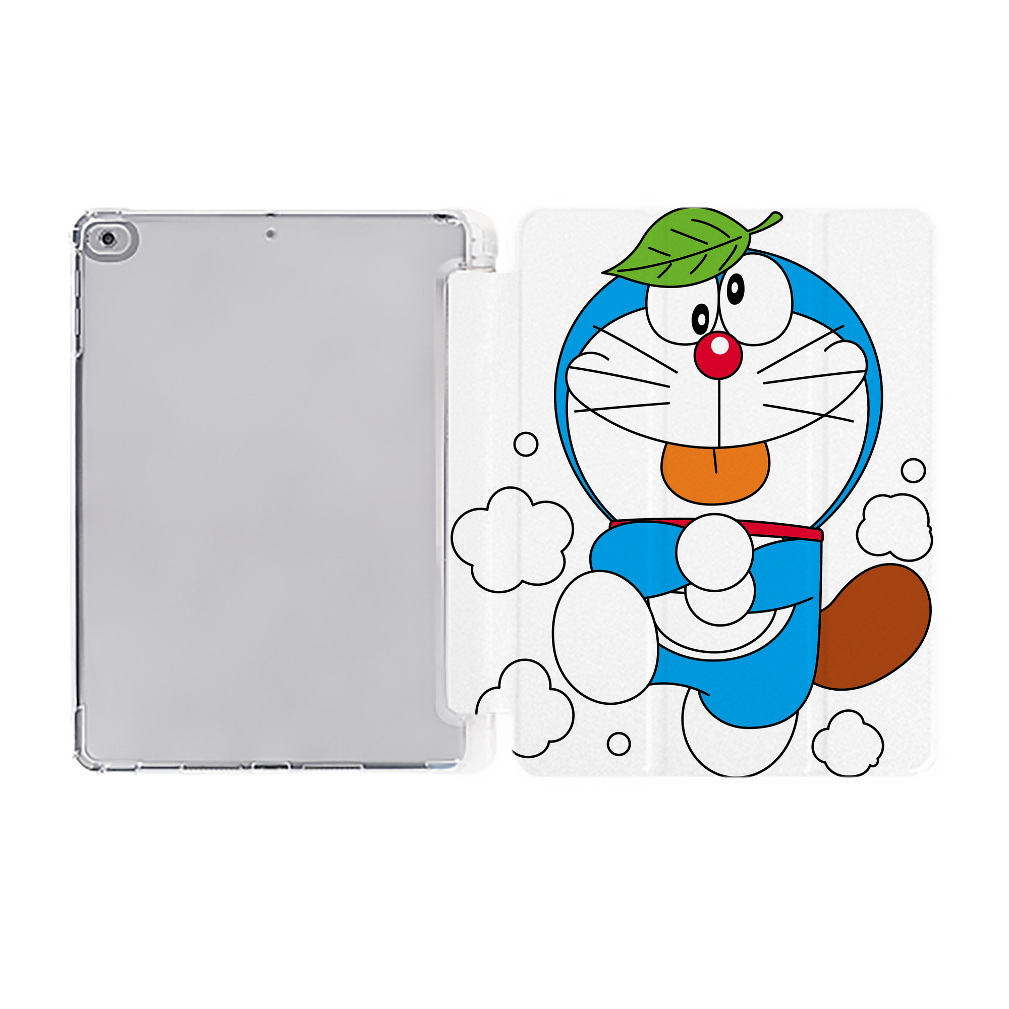 （画像用） ドラえもん Doraemon IPad ケース ペン収納付き 三つ折りスタンド PUレザー×シリコン 対応機種9.5/10.5/10.9インチ